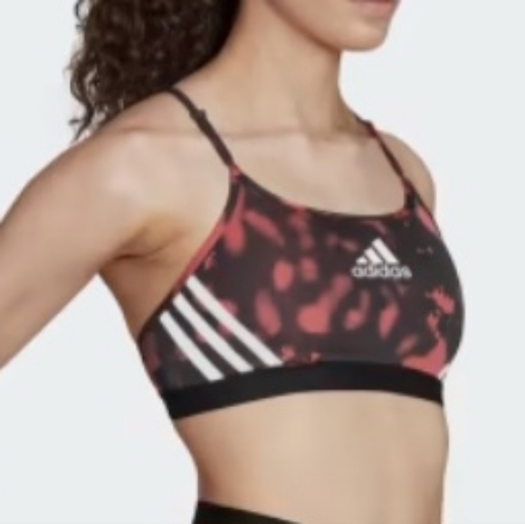 ❤️‍🔥ADIDAS AEROREACT LIGHT-SUPPORT HYPERGLAM PRINTED BRA SIZE L - Picture 2 of 7